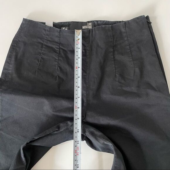 Love Moschino Black Cotton Blend Black  Trousers Sz 4 - Picture 11 of 14